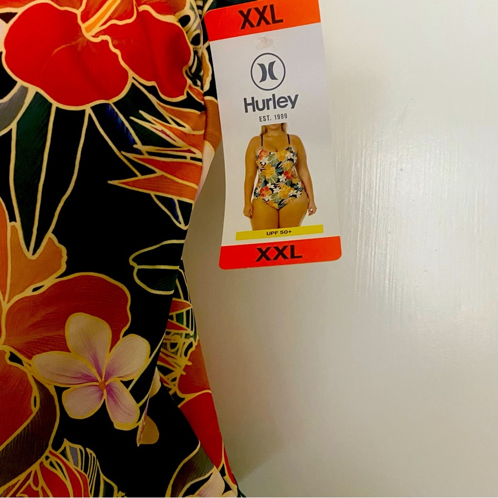 New Hurley multicolored floral one piece bathing suit - Picture 4 of 4